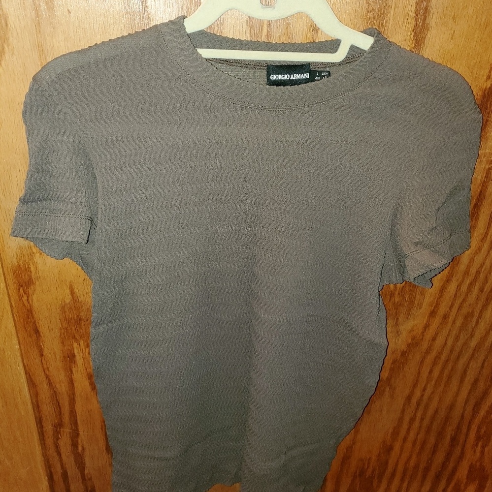 Brown short sleeve Giorgio Armani tee